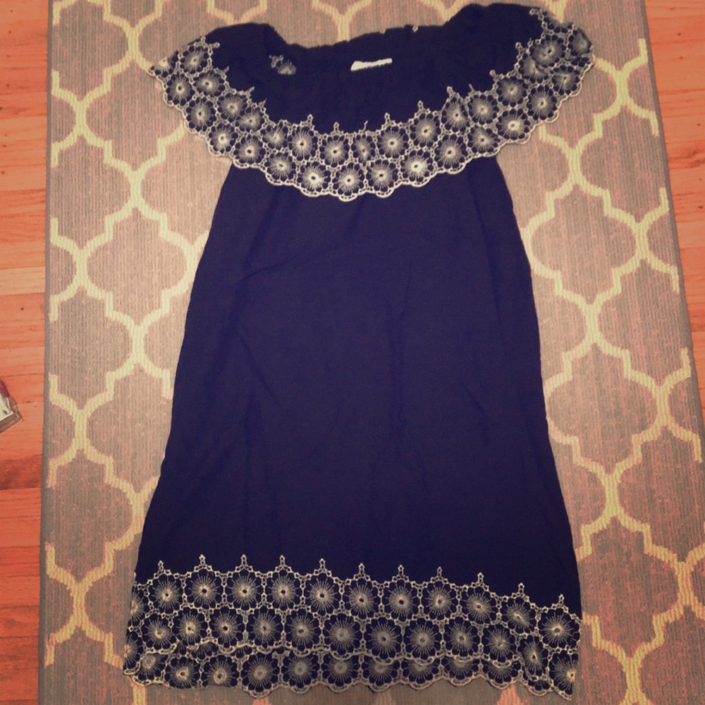 Off the Shoulder Black Dress